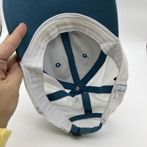 Triangle Sport Headwear Yellowstone Teal Blue Tan Baseball Cap Embroidered Logo - Picture 5 of 7